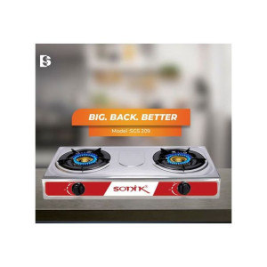 Sonik 2 Burner Table Top Gas Cooker
