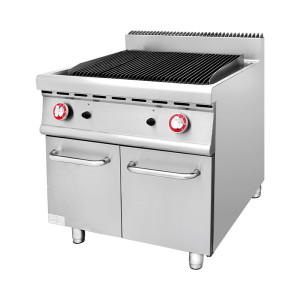 Gas Lava Rock Grill With Cabinet