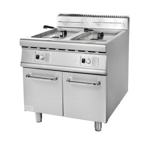 Gas 2-Tank Fryer With Cabinet