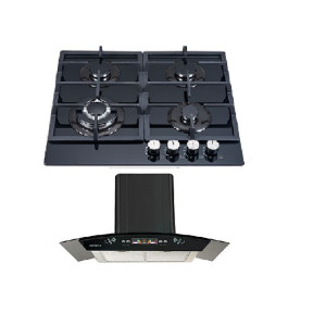Polystar Range Hood Digital Function+ 4Burner Gas Cooker Hob
