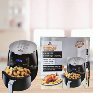 Pinnacle 6.5 Litres Extra Large Capacity Air Fryer (PAF-789) - Black